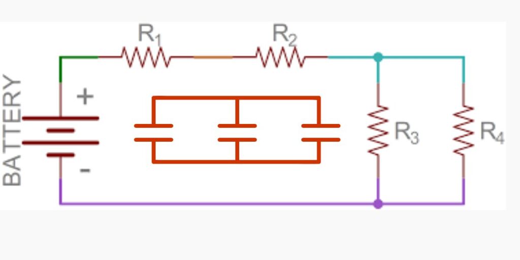 What are examples of series parallel circuits?